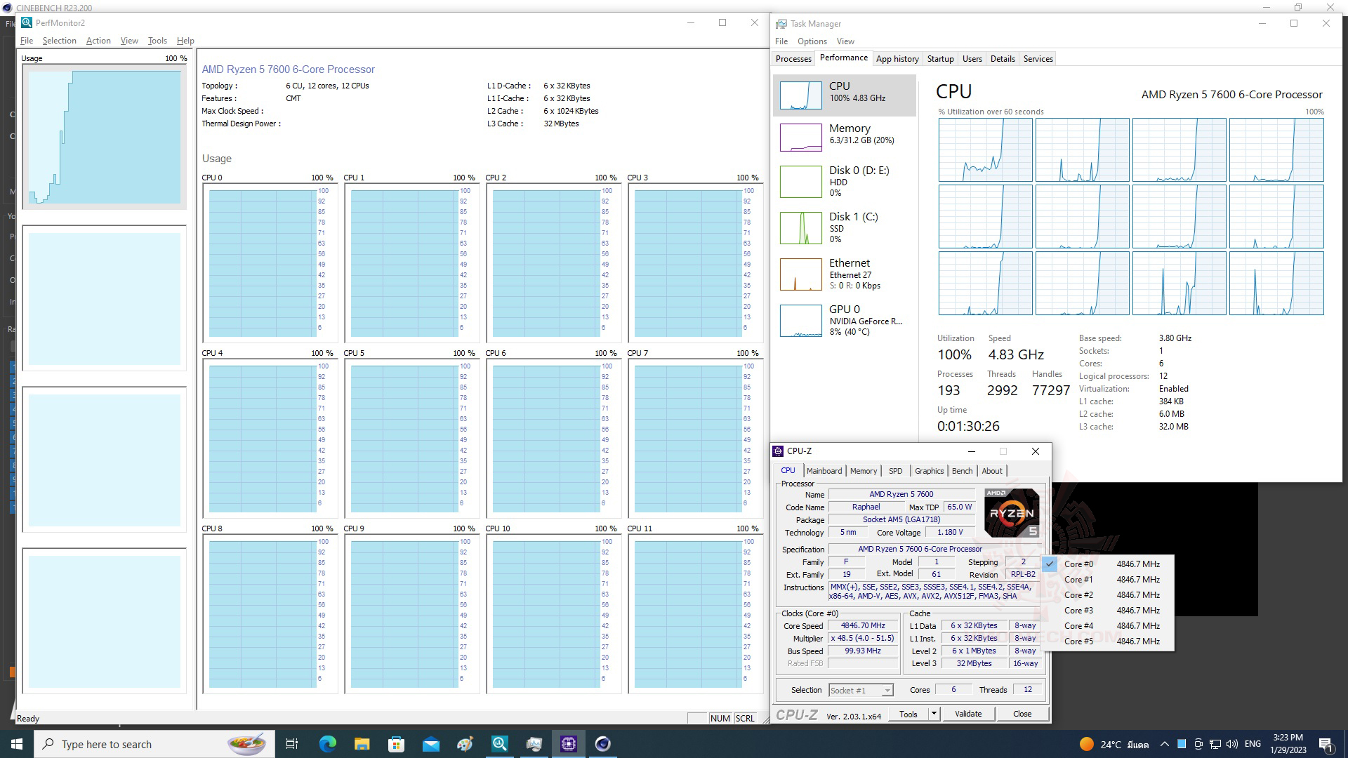 core AMD RYZEN 5 7600 PROCESSOR REVIEW