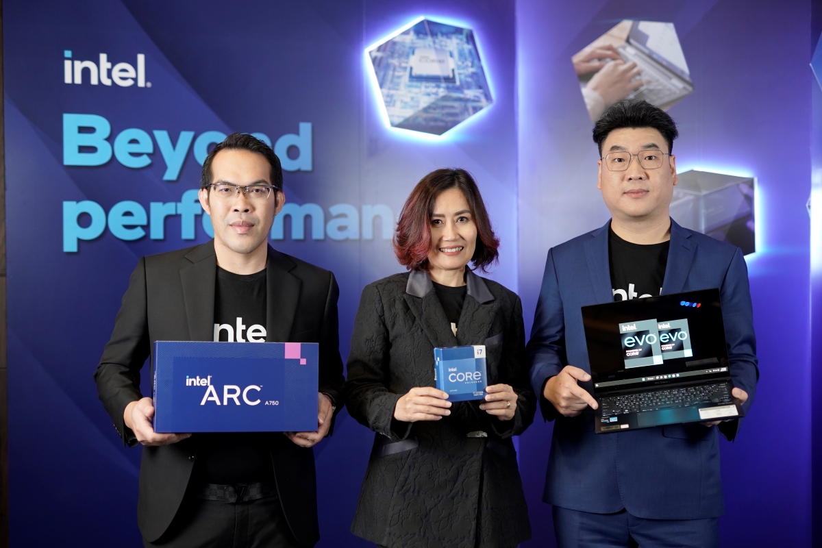 intel thailand executive with the latest 13 gen intel core processors and intel arc discrete gpu อินเทลโชว์ขุมพลัง โปรเซสเซอร์โมบายล์ Intel® Core™ เจนเนอเรชั่น 13 พร้อม Intel® Xeon® เจนเนอเรชั่น ตอบโจทย์ผู้ใช้และองค์กรธุรกิจในไทย