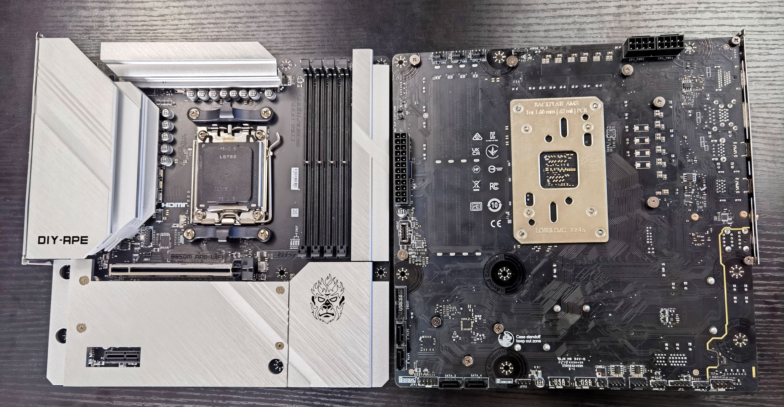 asus b650 diy ape MSI เตรียมเปิดตัว MSI B650 “DIY APE” มีพอร์ตที่ด้านหลังเมนบอร์ดเพื่อสาย DIY โดยเฉพาะ 