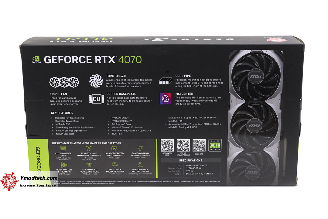 tpp 2338 copy MSI GeForce RTX™ 4070 VENTUS 3X OC 12G GDDR6X Review