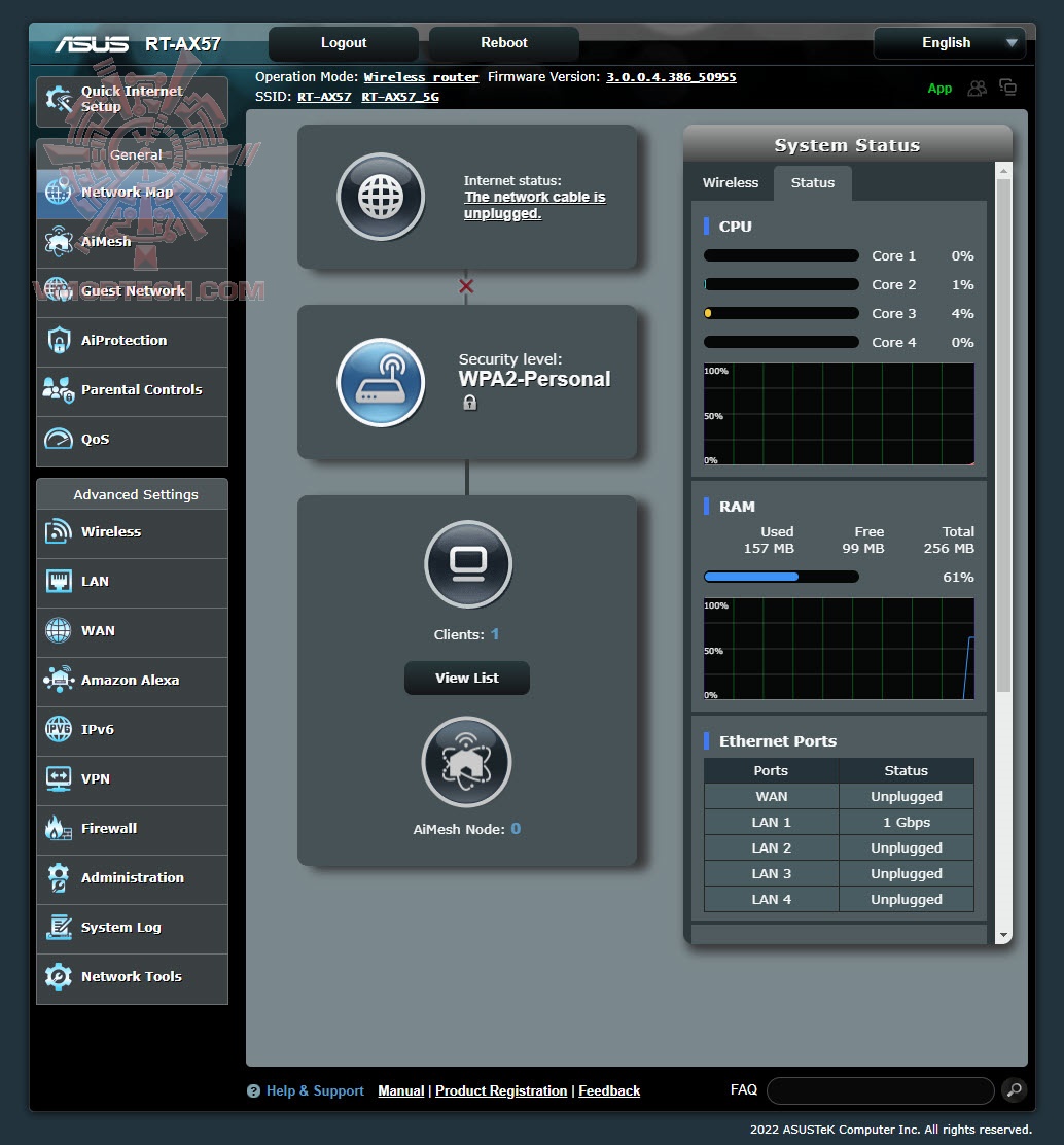 b ASUS RT AX57 (AX3000) Dual Band WiFi 6 Extendable Router