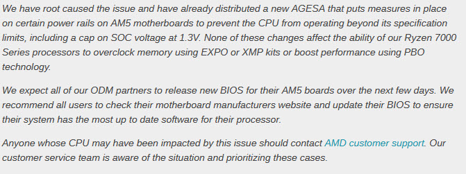 2023 04 27 23 38 21 เอเอ็มดีประกาศอัพเดทเฟิร์มแวร์ใหม่แก้ปัญหาการเบิร์นเอาท์ซีพียู AMD Ryzen 7000ซีรี่ย์ โดยเฉพาะรุ่นที่มี 3D V Cache 