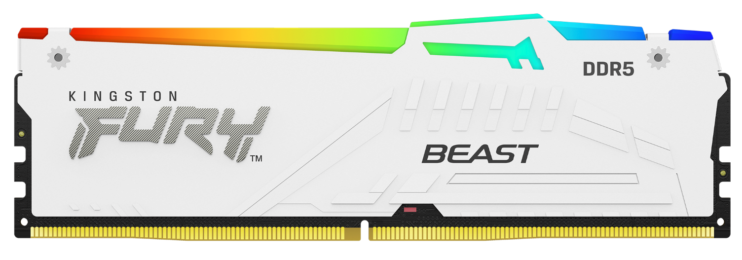 press photo kingston fury beast ddr5 rgb white heat spreader Kingston FURY เปิดตัวดีไซน์ใหม่สำหรับกลุ่มผลิตภัณฑ์หน่วยความจำ DDR5