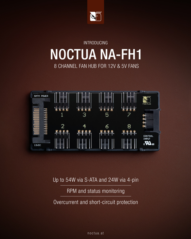 noctua na fh1 launch web Noctua เปิดตัว NOCTUA NA FH1 8 CHANNEL FAN HUB รุ่นใหม่ล่าสุดที่รองรับพัดลม 12V และ 5V 