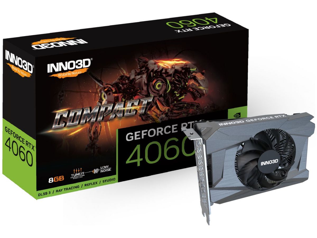 inno3d geforce rtx 4060 compact 1 Nvidia เปิดตัวการ์ดจอ GeForce RTX 4060 และ GeForce RTX 4060 Ti ขนาด Mini ITX รุ่นใหม่ล่าสุด