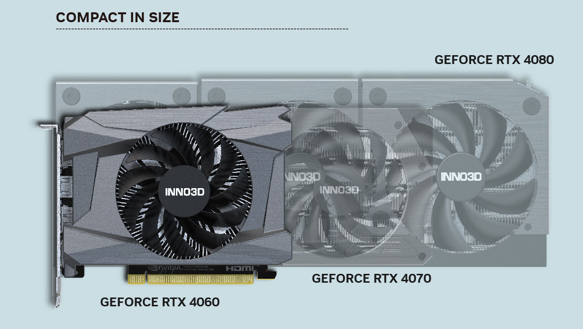 inno3d rtx 4060 ti compact 1 Nvidia เปิดตัวการ์ดจอ GeForce RTX 4060 และ GeForce RTX 4060 Ti ขนาด Mini ITX รุ่นใหม่ล่าสุด