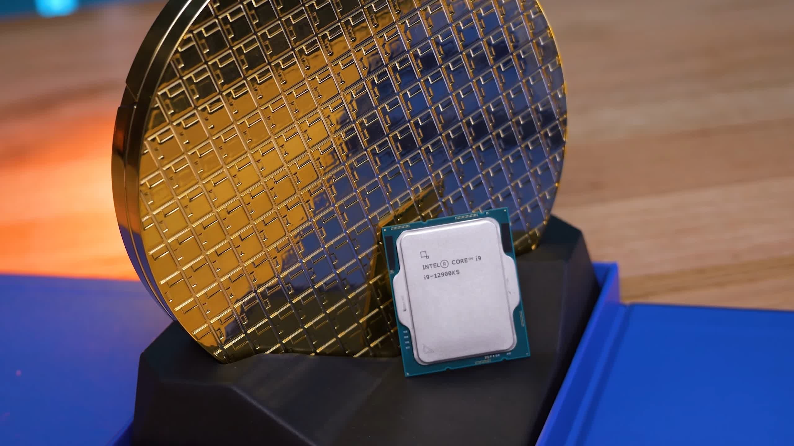 129000ks wafer Intel เปลี่ยนกล่องแพ็คเกจซีพียู Core i9 12900KS Alder Lake รุ่นที่ 12