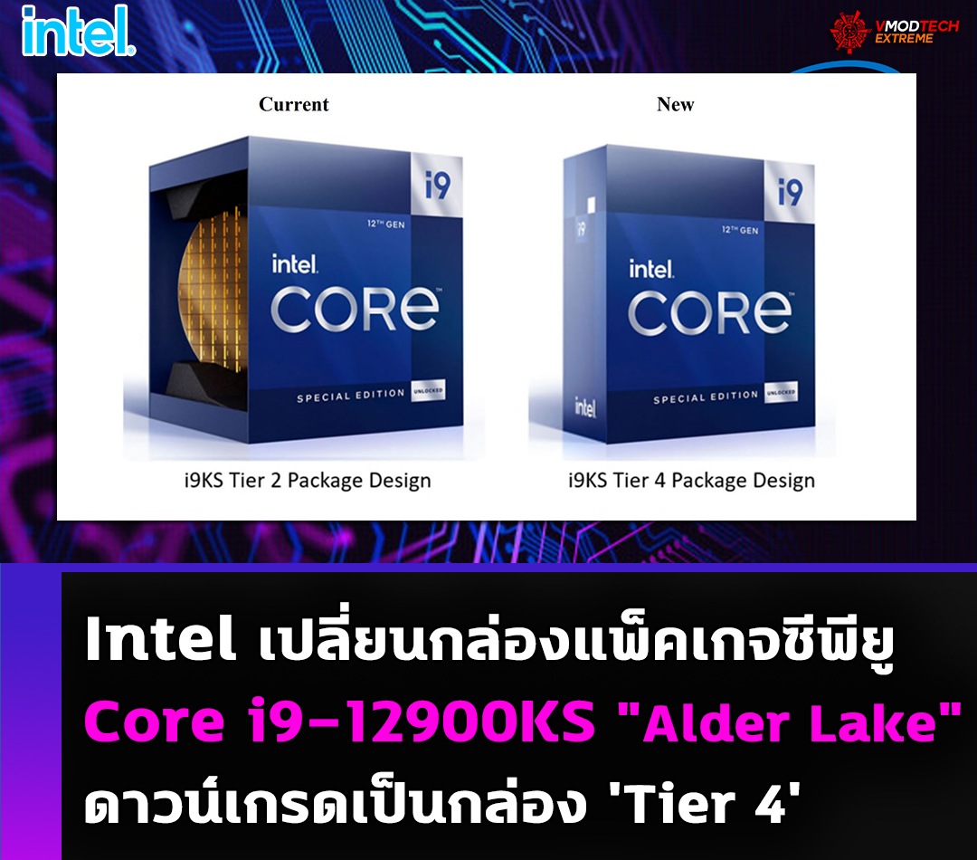 Intel เปลี่ยนกล่องแพ็คเกจซีพียู Core i9-12900KS 