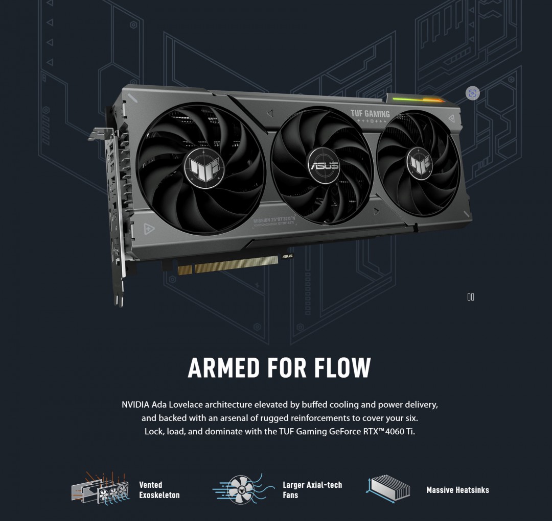 a2  ASUS TUF Gaming GeForce RTX™ 4060 Ti 8GB GDDR6 OC Edition Review