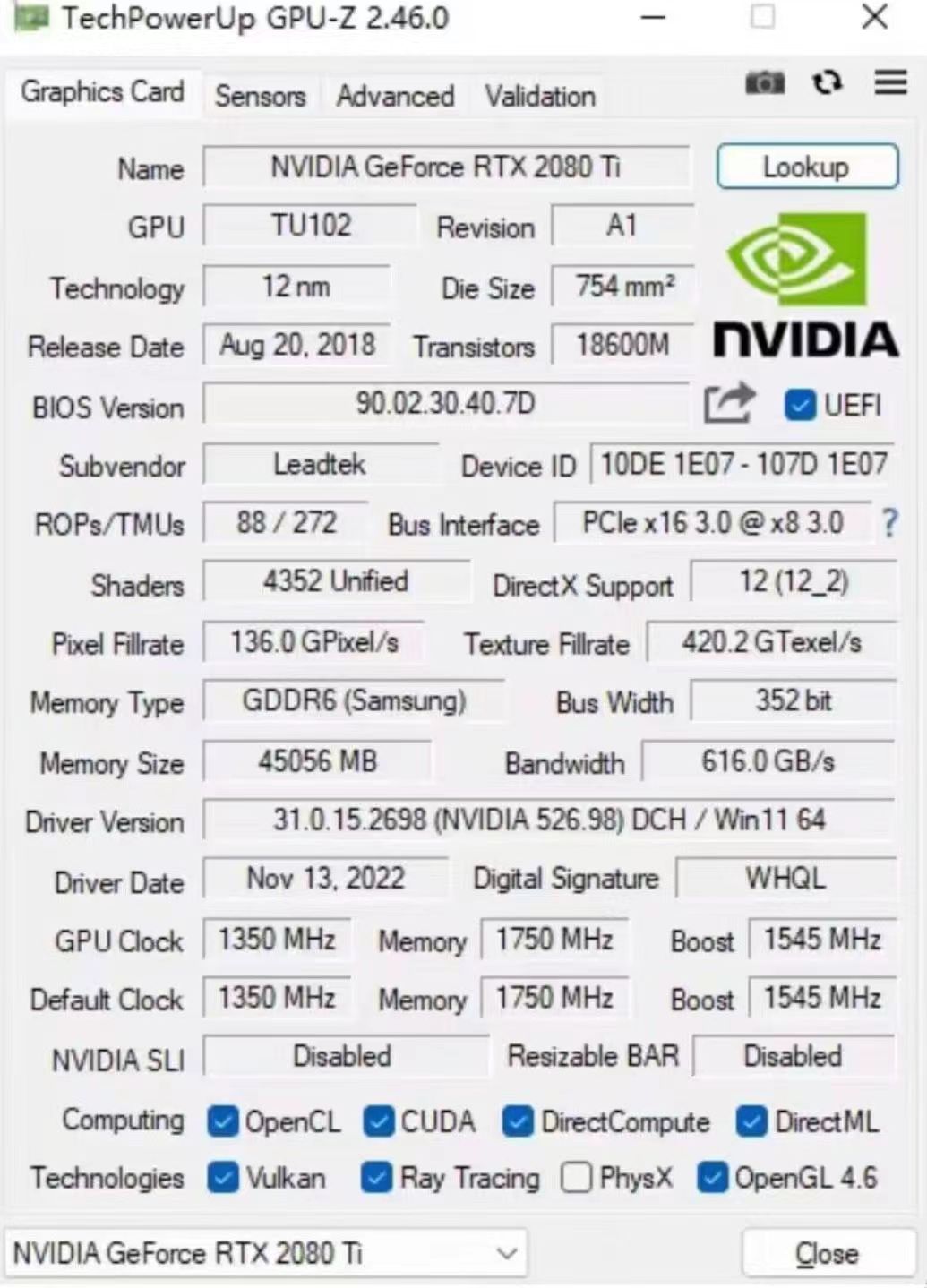 geforce 2080ti 44gb 1 นักม๊อดนำการ์ดจอ NVIDIA GeForce RTX 2080 Ti มาโมดิฟายเพิ่มแรมมากถึง 44GB มากกว่าเดิม 4เท่า