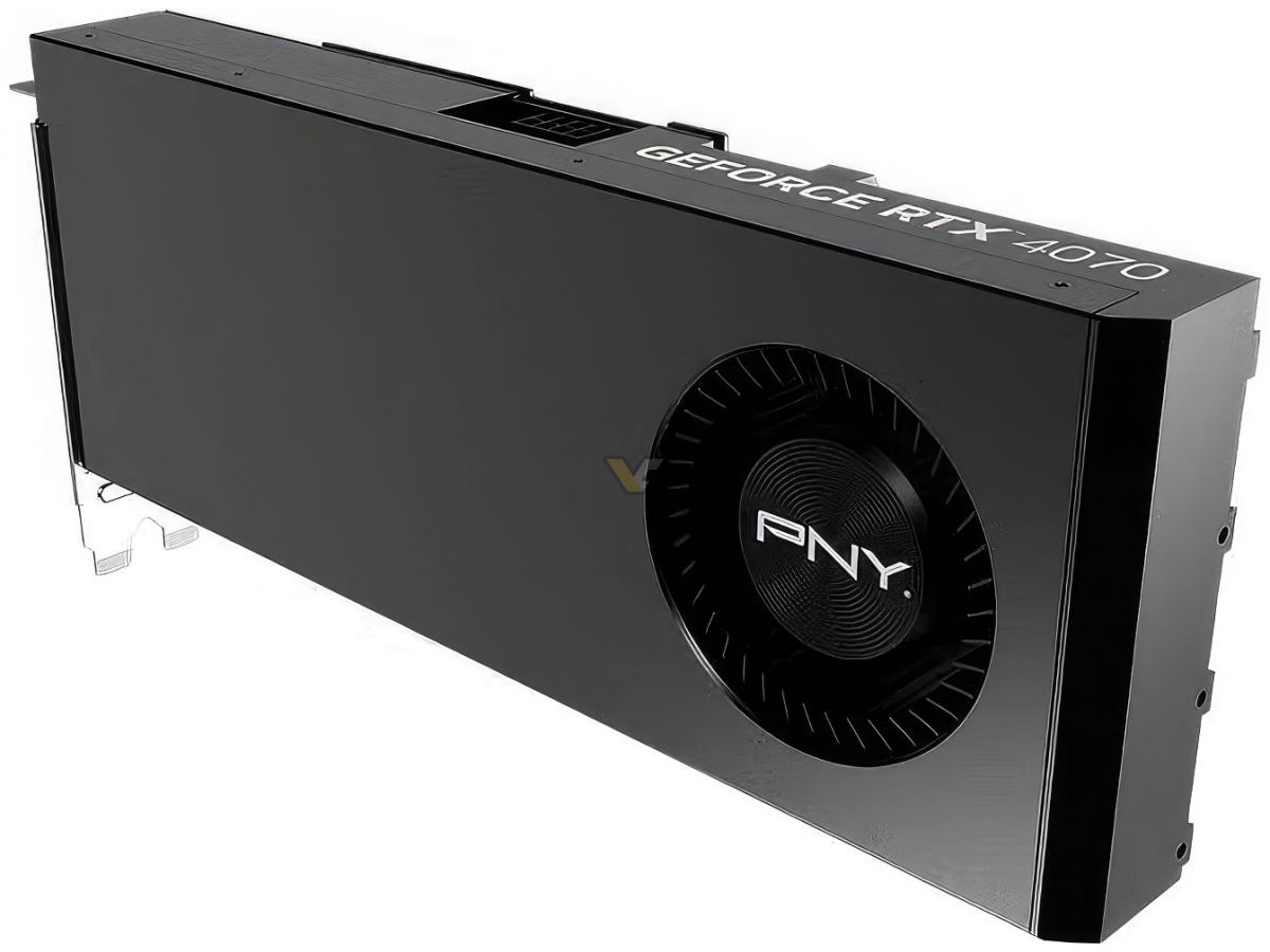 pny geforce rtx 4070 12gb blower 3 PNY เปิดตัวการ์ดจอ PNY GeForce RTX 4070 รุ่นใหม่ล่าสุดมาพร้อมพัดลม Blower เย็นเฉียบพร้อมวางจำหน่ายในประเทศจีน