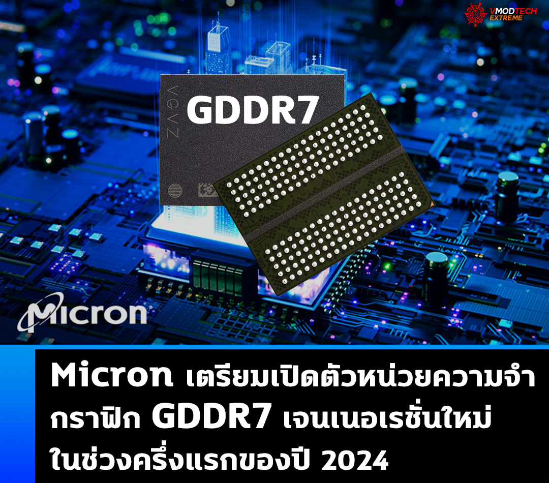 micron gddr71 Micron เตรียมเปิดตัวหน่วยความจำกราฟิก GDDR7 เจนเนอเรชั่นใหม่ในช่วงครึ่งแรกของปี 2024