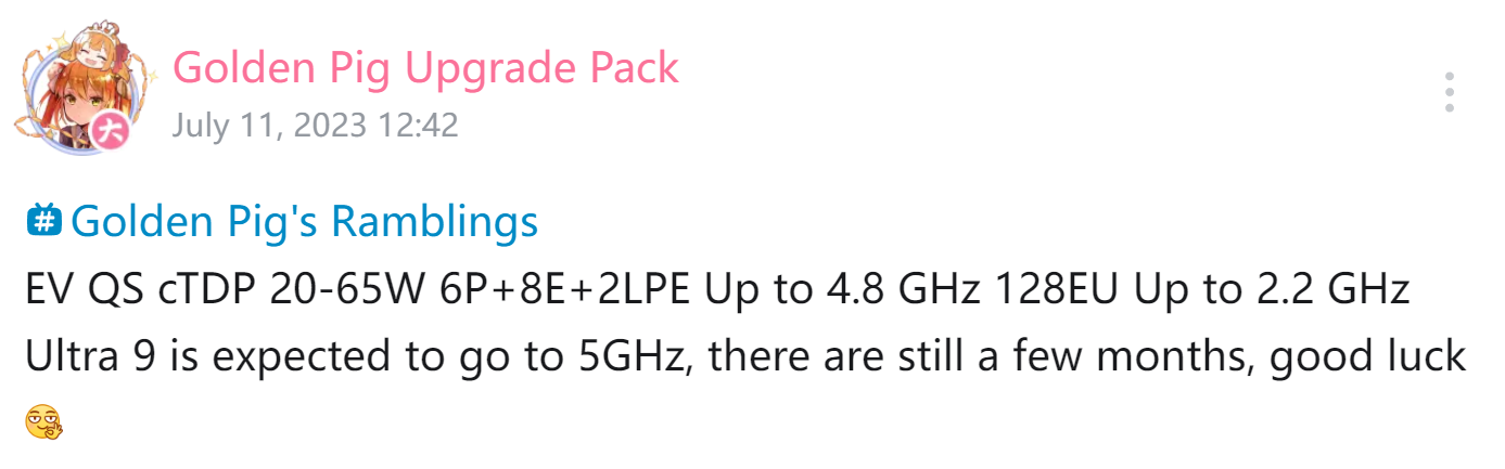 meteor lake igpu speed ลือ!! ซีพียู Intel Meteor Lake Xe LPG iGPU มีความเร็วสูงสุด 2.2 GHz แรงกว่า Radeon 780M เล็กน้อย