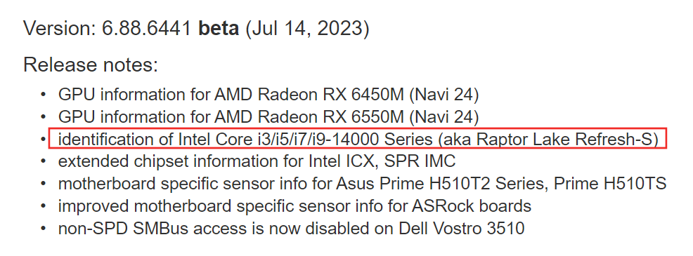 aida raptor lake refresh 1 พบข้อมูลซีพียู Intel Core 14000 “Raptor Lake Refresh” รุ่นที่ 14 ใหม่ล่าสุดปรากฏในฐานข้อมูล AIDA64 