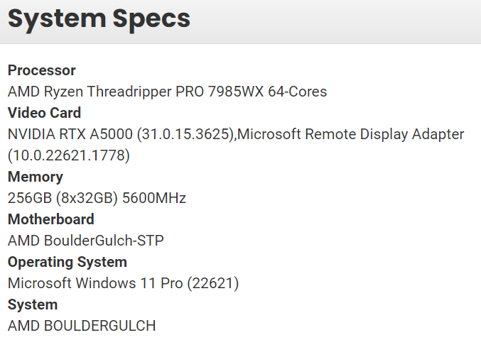 amd ryzen 7985wx หลุดซีพียู AMD Ryzen Threadripper PRO 7985WX รุ่นใหม่ล่าสุดมีจำนวนคอร์ 64C/128T พร้อมรองรับหน่วยความจำ DDR5