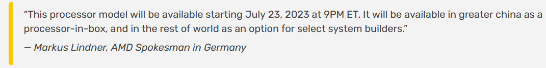 2023 07 26 7 54 58 AMD ยืนยันการวางจำหน่ายซีพียู AMD Ryzen 5 7500F นอกประเทศจีนผ่าน System builders หรือเครื่องสั่งประกอบเท่านั้น