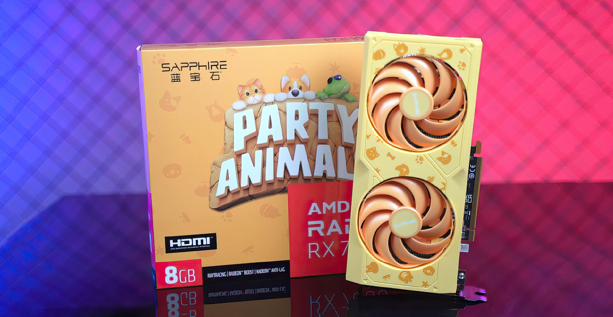 sapphire rx7600 party animals 2 Sapphire เปิดตัวการ์ดจอ Radeon RX 7600 Party Animals Edition ดีไซน์สุดน่ารัก