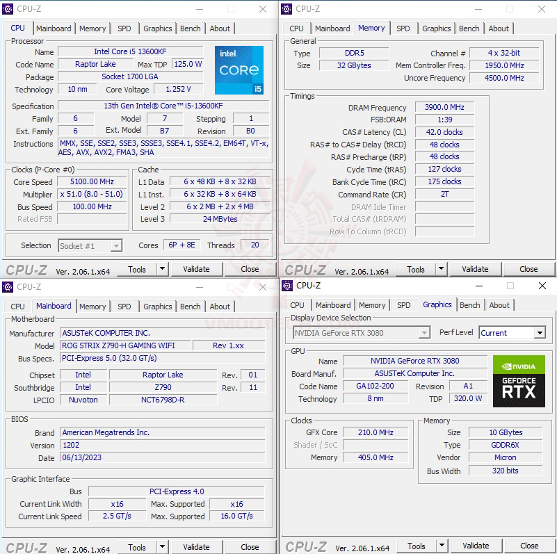 cpuid 7800 ASUS ROG STRIX Z790 H GAMING WIFI REVIEW