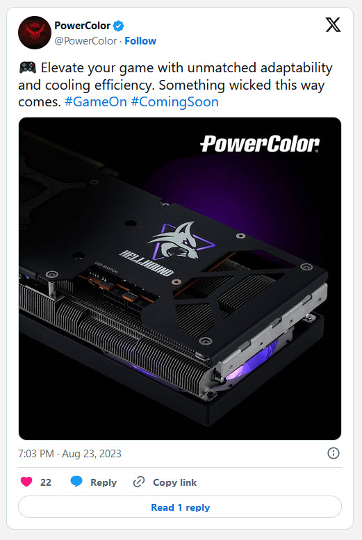 2023 08 24 6 19 17 PowerColor เตรียมเปิดตัว Radeon RX 7800/7700 XT ในซีรี่ย์ Hellhound และ Fighter ในเร็วๆ นี้