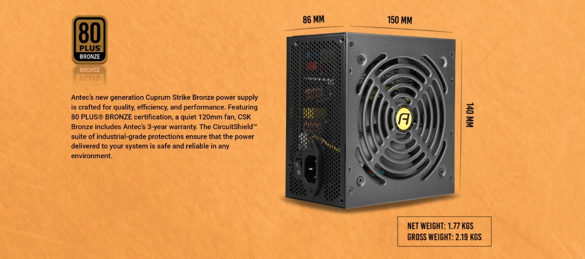 1 ascenti เปิดตัว Antec CSK 750H พาวเวอร์ซัพพลาย 80 Plus Bronze คุณภาพดี ถอดสายได้ ราคาสุดคุ้ม