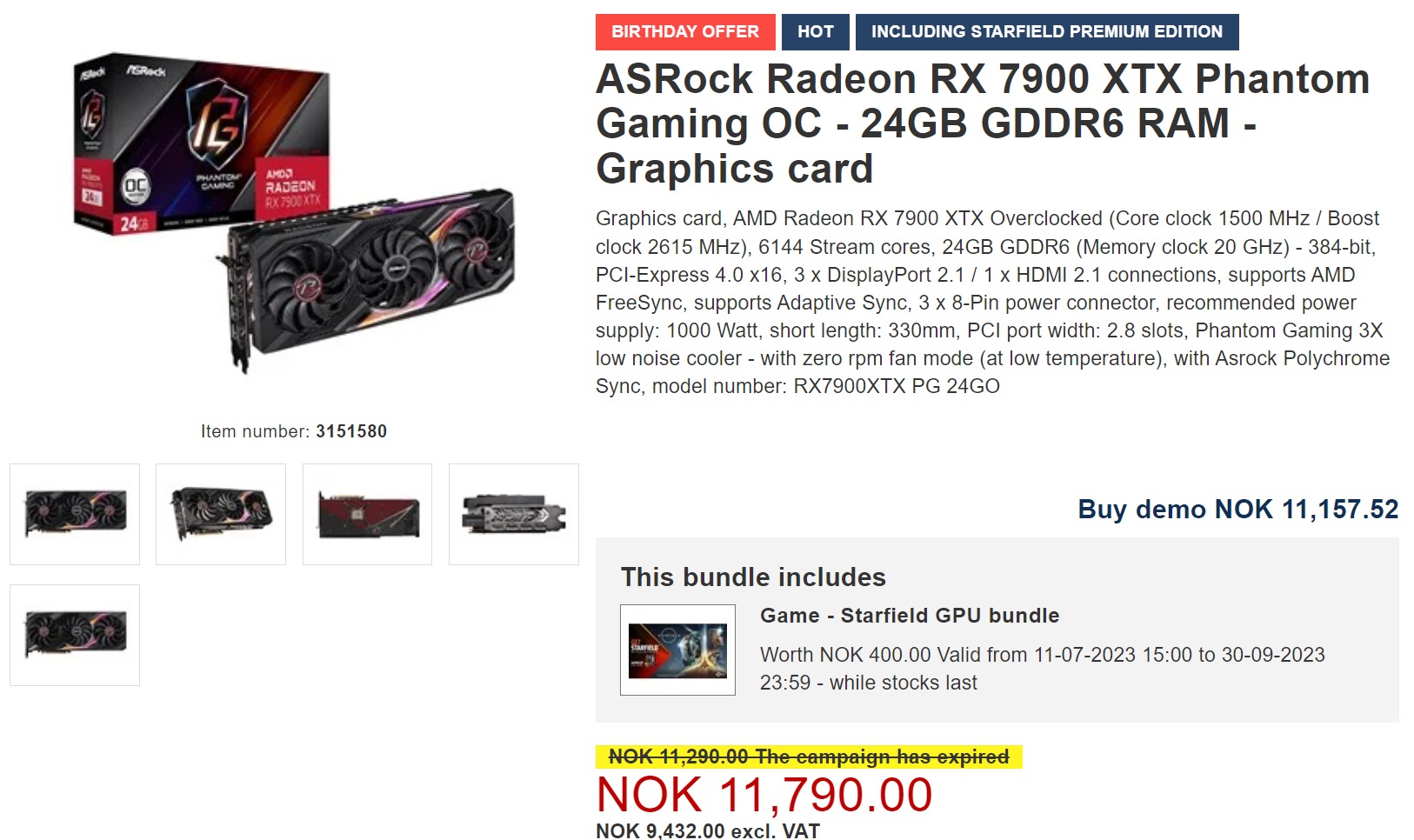 asrock 7900xtx เผยการ์ดจอ AMD Radeon RX 7900 XTX ลดลงเหลือ 949 EUR ราคาถูกกว่ารุ่น RTX 4070 Ti บางรุ่น