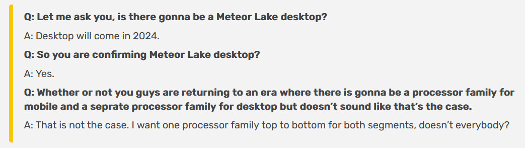 2023 09 24 21 07 11 Intel ยืนยันซีพียู Intel Meteor Lake รุ่นที่ 15 เดสก์ท็อปจะมาในปี 2024