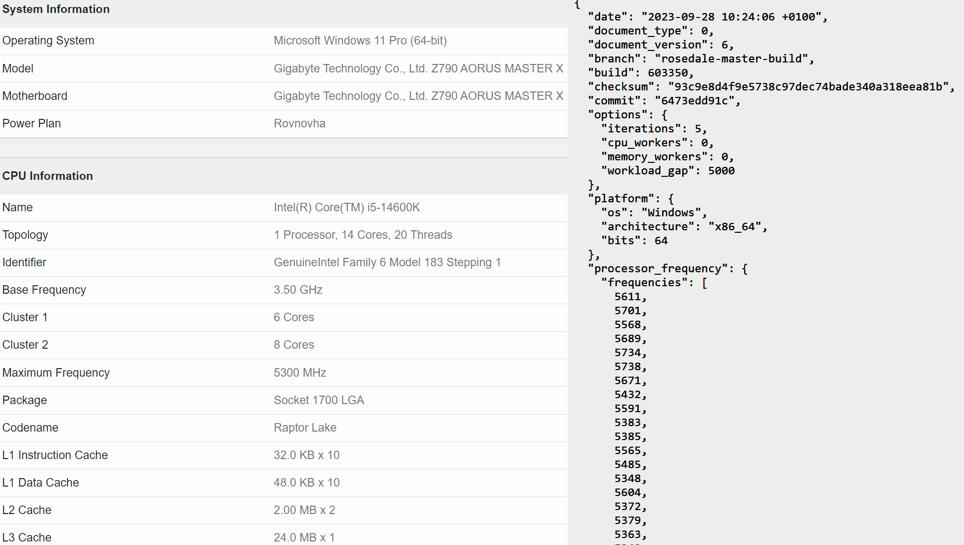 intel core 14600k 1 หลุดผลทดสอบ Intel Core i5 14600K ในโปรแกรม Geekbench มีความเร็วอยู่ที่ 5.7 GHz