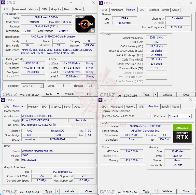 cpuid oc ASUS ProArt B550 CREATOR Review