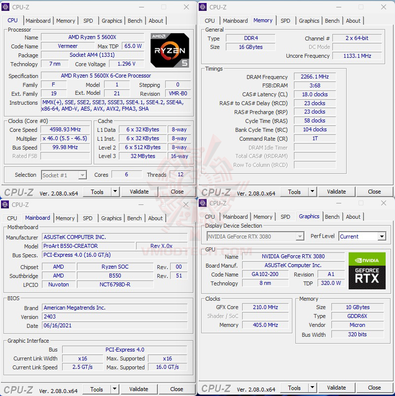 cpuid ASUS ProArt B550 CREATOR Review