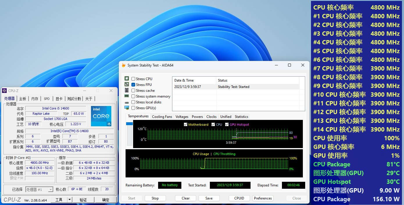 core i5 14600 load หลุดผลทดสอบ Intel Core i5 14600 รุ่น non K ในโปรแกรม Cinebench คะแนนต่ำกว่า 14600K เพียง 4 5% เท่านั้น 