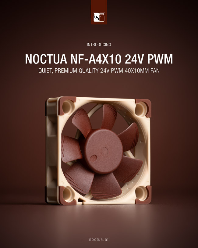 nf a4x10 24v pwm launch web Noctua เปิดตัวพัดลม NF A4x10 24V PWM 40mm fan 24V รุ่นใหม่ล่าสุด