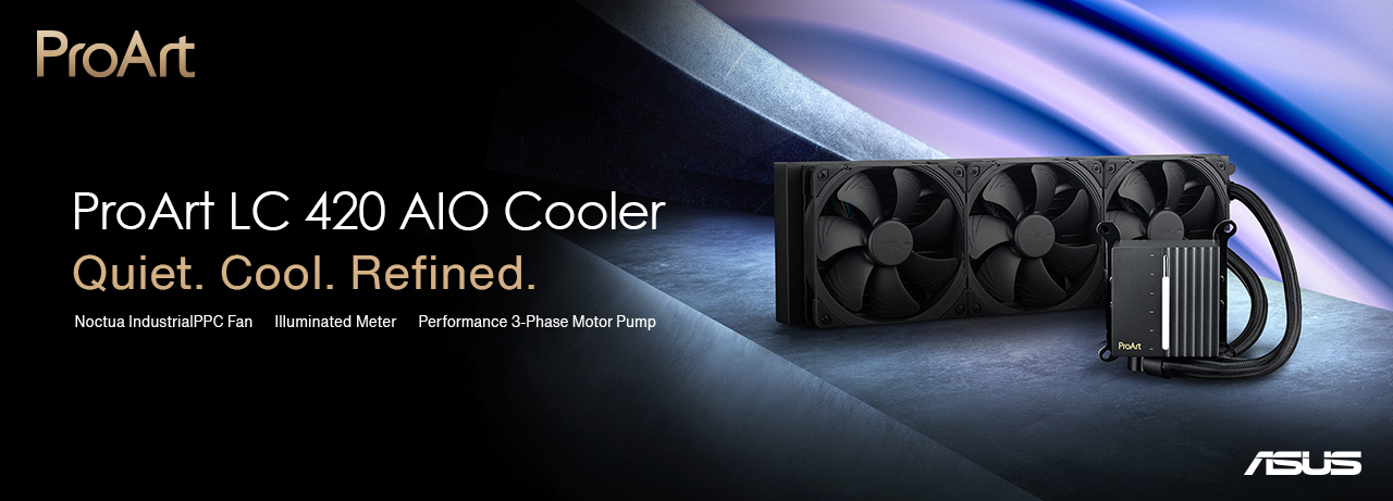 1280x461 ASUS เปิดตัวชุดน้ำระบายความร้อนซีรี่ส์ ProArt LC 420 CPU AIO Cooler