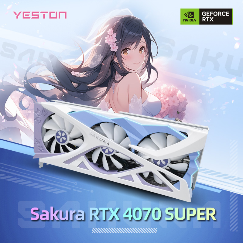 gd865h9byaacasi YESTON เปิดตัวการ์ดจอ RTX4070 SUPER Sakura , RTX4070Ti SUPER Sakura และ RTX4080 SUPER Sakura Sugar รุ่นใหม่ดีไซน์พาสเทลสวยงาม