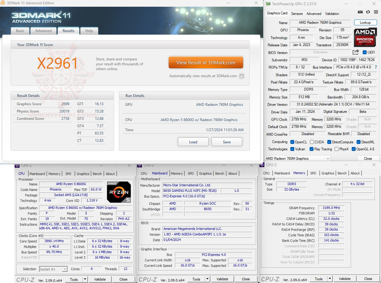 11x AMD RYZEN 5 8600G PROCESSOR REVIEW