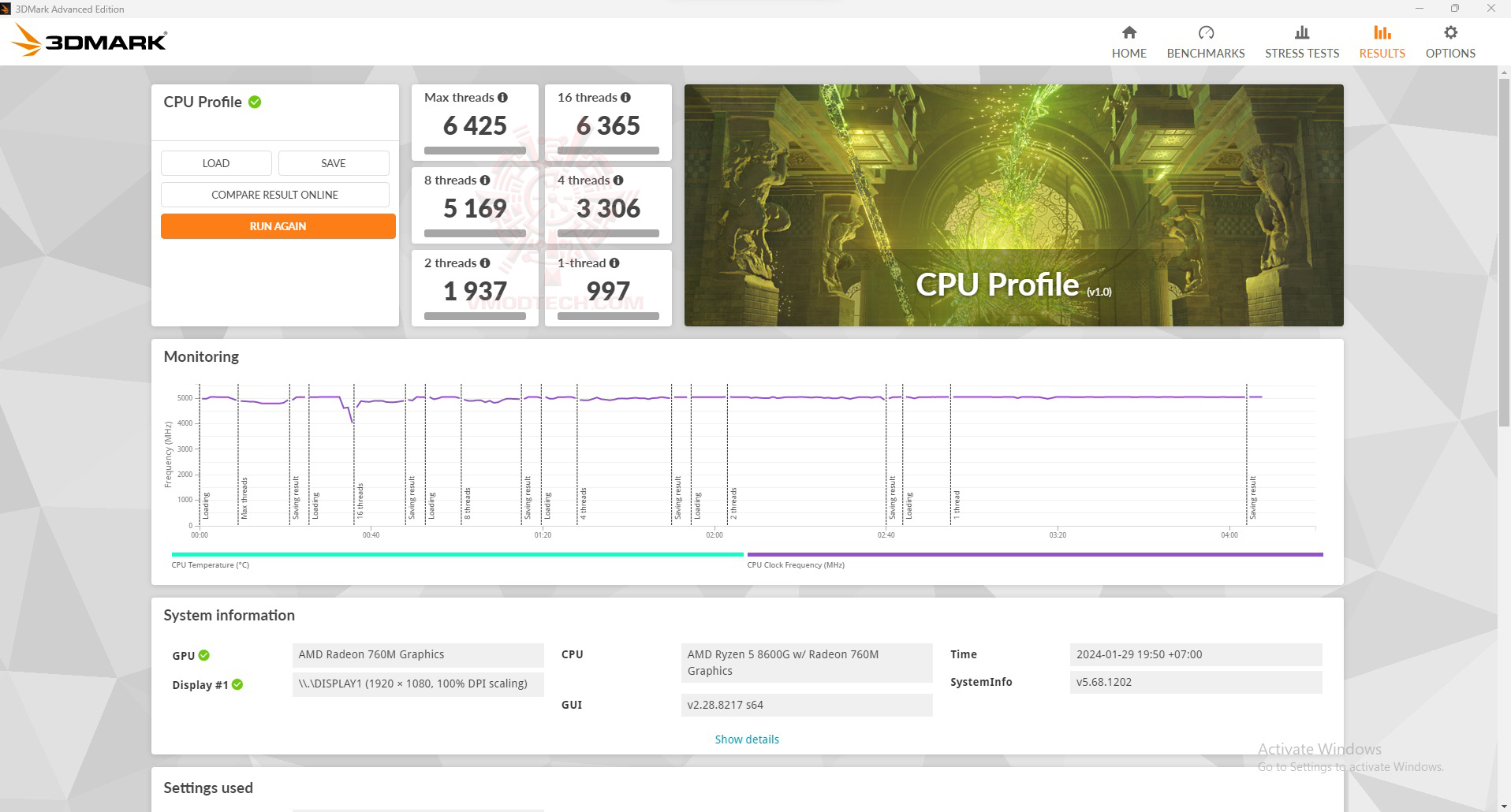 cpu profile AMD RYZEN 5 8600G PROCESSOR REVIEW