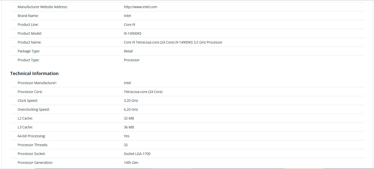 2024 03 01 12 37 24 ค่อนข้างชัวร์! Intel Core i9 14900KS ความเร็วสูงสุด 6.2 GHz กินไฟ 150W TDP