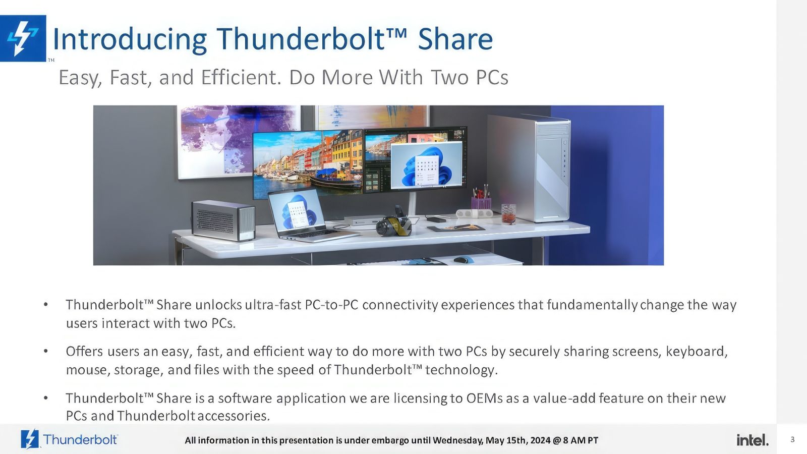 thunderbolt share 4 videocardz Intel เปิดตัวฟีเจอร์ Thunderbolt Share สำหรับ การแชร์ไฟล์ข้อมูลระหว่างอุปกรณ์ และหน้าจอระหว่างพีซี