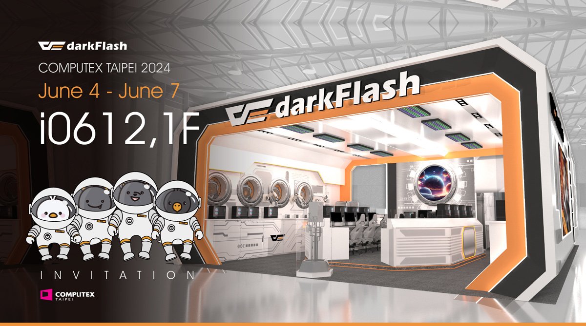 darkflash at computex 2024 DarkFlash เปิดบูธที่งาน Computex 2024 พร้อมเปิดตัวนวัตกรรมแนวอวกาศล้ำสมัยและอุปกรณ์พีซีเกมมิ่งมากมาย