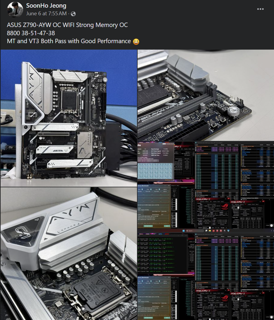 2024 06 15 13 37 40 เมนบอร์ด ASUS Z790 AYW OC WIFI รุ่นใหม่ที่กำลังจะเปิดตัวเร็ว ๆ นี้ มาพร้อม Dual DIMM กับการโอเวอร์คล็อกแรมที่ทะลุ DDR5 8400Mhz ได้อย่างสบายๆ 