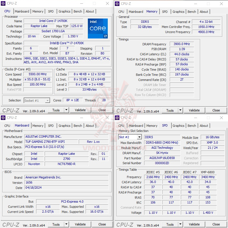 cpuid7800 AGI TURBOJET UD858 DDR5 6800MHz 32GB REVIEW