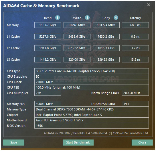 mem7800 AGI TURBOJET UD858 DDR5 6800MHz 32GB REVIEW