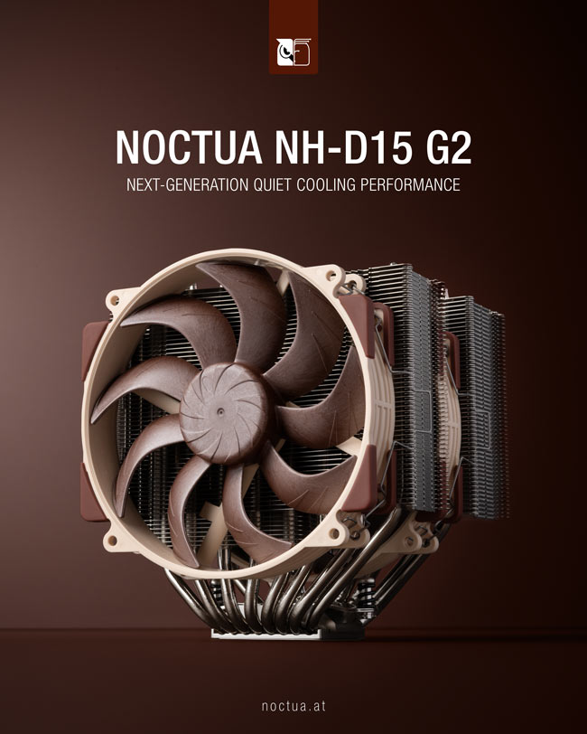 nh d15 g2 launch web Noctua เปิดตัวฮีตซิงค์ระบายความร้อนซีพียูรุ่นท็อป NH D15 G2 ใหม่ล่าสุดและพัดลม NF A14x25r G2 รุ่นใหม่ล่าสุดพร้อมวางจำหน่ายแล้ว