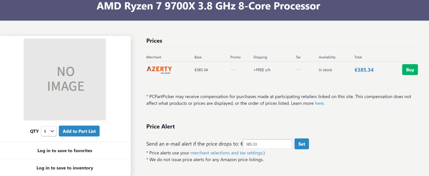 amd ryzen 7 9700x 1456x600 เผยราคาซีพียู AMD Ryzen 9000 “ZEN 5” ในรุ่น Ryzen 9 9900X อยู่ที่ 400ยูโร , 9700X อยู่ที่ 318ยูโร , 9600X 249ยูโร 
