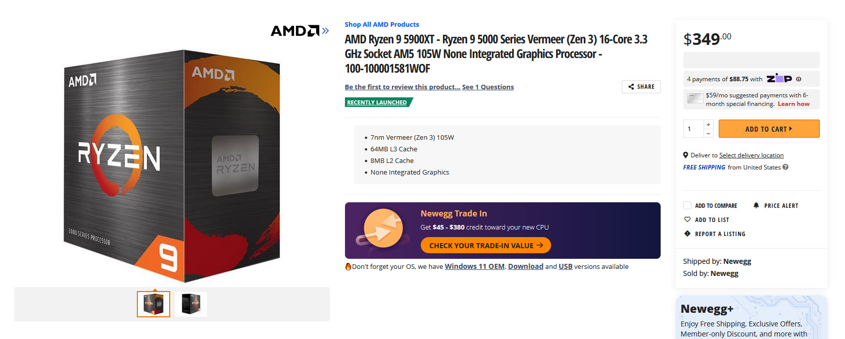 2024 08 01 19 49 21 AMD เปิดตัวซีพียู Ryzen 9 5900XT ราคาอยู่ที่ $349 และ Ryzen 7 5800XT ราคาอยู่ที่ $249 รุ่นใหม่แพลตฟอร์ม AM4 ยังคงใช้งานได้อยู่ติดต่อเป็นปีที่ 9