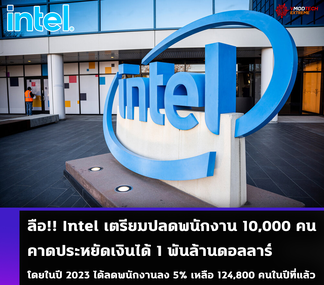 ลือ!! Intel เตรียมปลดพนักงาน 10,000 คนทั่วโลก คาดประหยัดเงินได้ 1พันล้านดอลลาร์