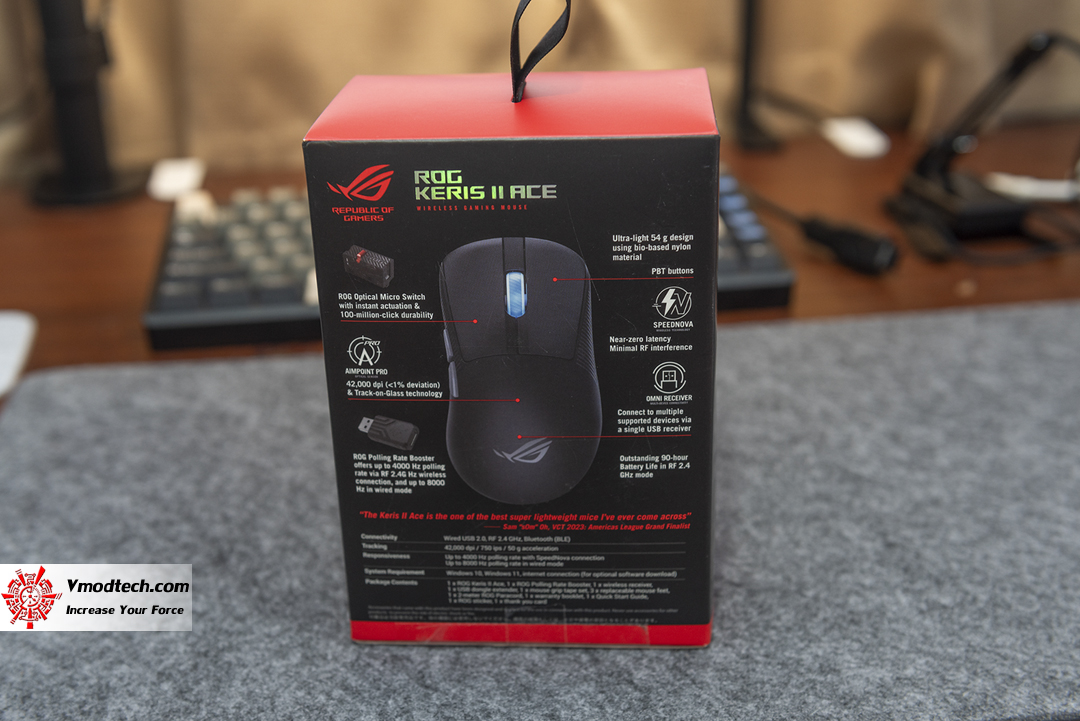 tpp 3606 ASUS ROG KERIS II ACE Ultralight Ergonomic Gaming Mouse Review