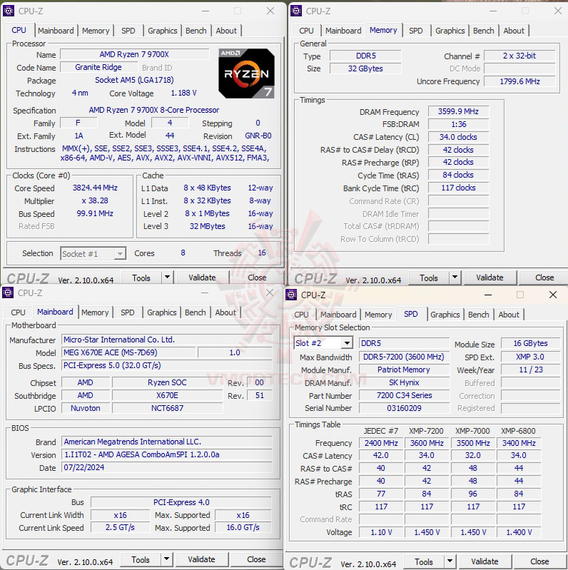 cpuid38 AMD RYZEN 7 9700X PROCESSOR REVIEW