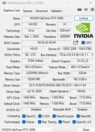 gpuz3080 AMD RYZEN 7 9700X PROCESSOR REVIEW