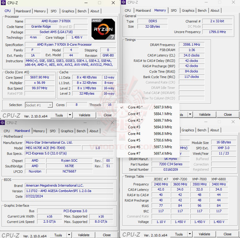 cpuid57 oc AMD RYZEN 7 9700X PROCESSOR REVIEW