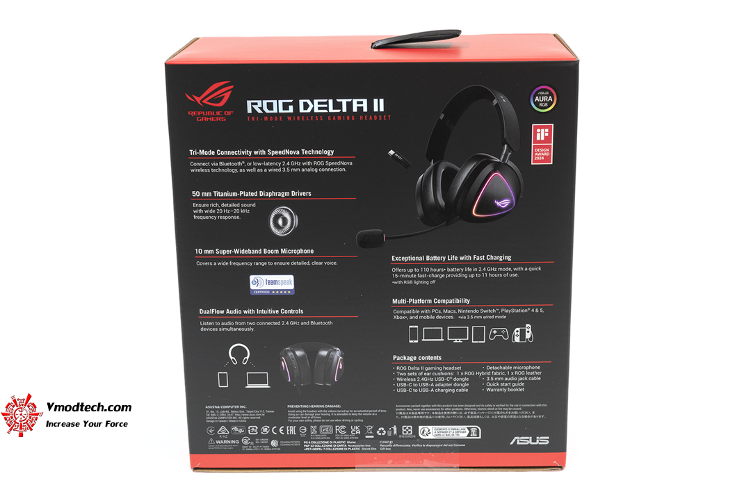 tpp 3656 ASUS ROG Delta II   Tri mode wireless gaming headset with ROG SpeedNova Review